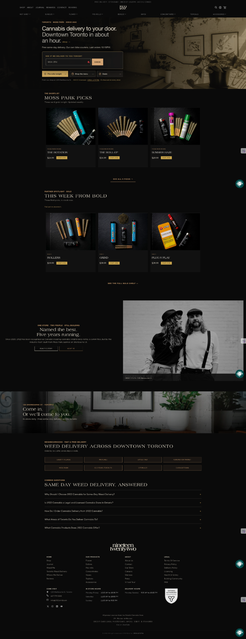 1922 Cannabis website