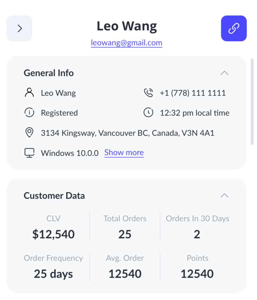 chatso customer profile