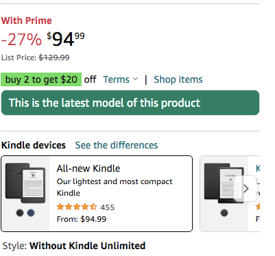 Amazon.ca - Perceived value example.