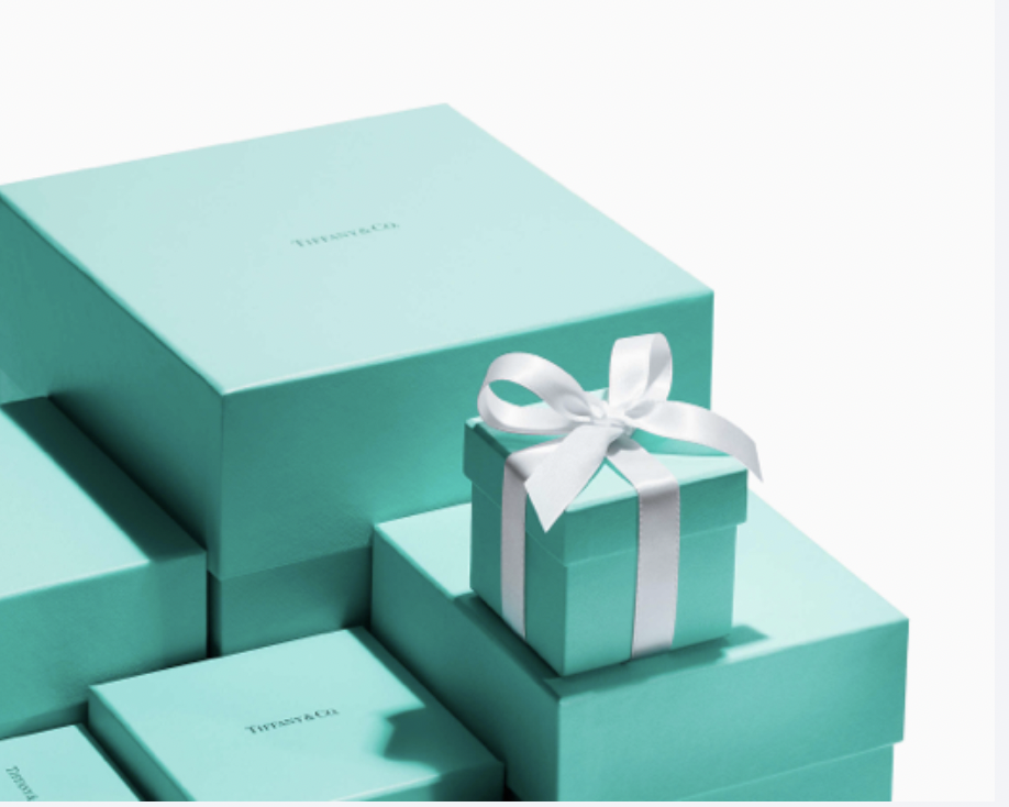 Tiffany & Co iconic blue packaging.