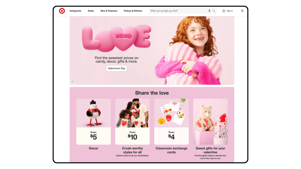 valentines website example