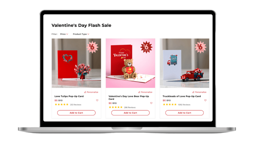 valentines marketing ideas, flash sale